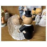 Wedding Collection Figurines and Hallmark Toasting Glasses Set