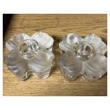 Glass Tableware Collection with Indiana Glass Relish Tray, Home Classics Table Servers, and Floral Candle Holders