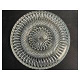 Collection of Vintage Pressed Glass Tableware and Candle Holders