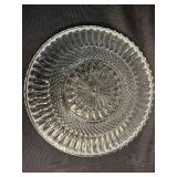 Collection of Vintage Pressed Glass Tableware and Candle Holders