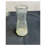 Collection of Vintage Pressed Glass Tableware and Candle Holders