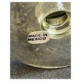 Collection of Vintage Pressed Glass Tableware and Candle Holders