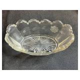 Collection of Vintage Pressed Glass Tableware and Candle Holders