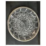 Collection of Vintage Pressed Glass Tableware and Candle Holders