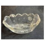 Collection of Vintage Pressed Glass Tableware and Candle Holders