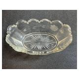 Collection of Vintage Pressed Glass Tableware and Candle Holders
