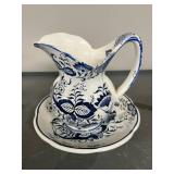 Set of Assorted Vintage Miniature Porcelain Pitchers with Saucers