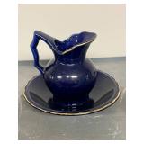 Set of Assorted Vintage Miniature Porcelain Pitchers with Saucers