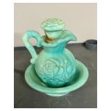 Set of Assorted Vintage Miniature Porcelain Pitchers with Saucers