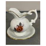 Set of 5 Vintage Porcelain Miniature Pitcher and Bowl Sets, Japan and Enesco