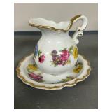 Set of 5 Vintage Porcelain Miniature Pitcher and Bowl Sets, Japan and Enesco