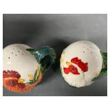 Rooster Ceramic Kitchenware Collection with Canisters, Salt & Pepper Shakers, and Mini Pitcher Set