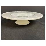 Set of 4 Vintage White Milk Glass Decorative Dishes and Basket