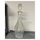 Set of 4 Vintage Glass and Porcelain Decanters Assorted Designs