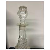 Set of 4 Vintage Glass and Porcelain Decanters Assorted Designs