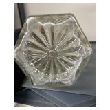 Set of 4 Vintage Glass and Porcelain Decanters Assorted Designs