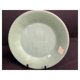 Set of 2 9-Inch Jadeite Green Glass Dinner Plates
