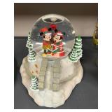 Holiday Decor Collection with Mickey and Minnie Snow Globe, Cat Figurine, Christmas Tin, Mugs, and Glassware