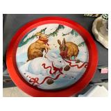 Holiday Decor Collection with Mickey and Minnie Snow Globe, Cat Figurine, Christmas Tin, Mugs, and Glassware