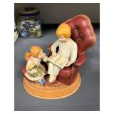 Collection of Vintage Ceramics and Figurines Including Avon Christmas Memories and Carousel Horse