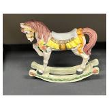 Collection of Vintage Ceramics and Figurines Including Avon Christmas Memories and Carousel Horse