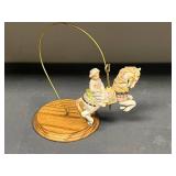 Collection of Vintage Ceramics and Figurines Including Avon Christmas Memories and Carousel Horse