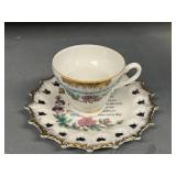 Set of 6 Vintage Teacups and Saucers, Assorted Designs and Makers