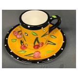 Set of 6 Vintage Teacups and Saucers, Assorted Designs and Makers