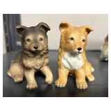 Collection of Vintage Ceramic Dog Figurines Homco Napco Japan Taiwan