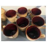 Set of Sango Stoneware Coffee Mugs Nova Brown and Roma Caramel