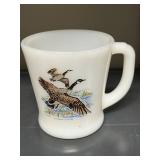Vintage Mid-Century Game Bird Pitcher and Mixed Glassware Set