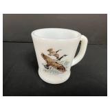 Vintage Mid-Century Game Bird Pitcher and Mixed Glassware Set