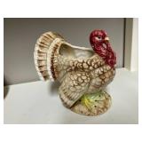 Collection of 5 Vintage Japan Turkey and Hen Ceramic Planters