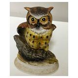 Collection of Animal Figurines Including Enesco Owl, Inarco Rabbit, Siamese Cat, and Pig Sets