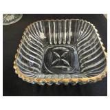 Collection of Vintage Pressed Glass and Crystal Decorative Dishes