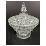 Collection of Vintage Pressed Glass and Crystal Decorative Dishes