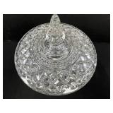 Collection of Vintage Pressed Glass and Crystal Decorative Dishes
