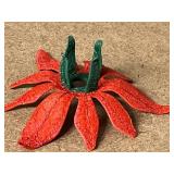 Holiday Collectibles Lot: Santa Figurines, Avon Ceramic Tree, Cheerful Reflections Box, Red Glassware