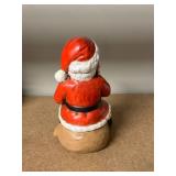 Holiday Collectibles Lot: Santa Figurines, Avon Ceramic Tree, Cheerful Reflections Box, Red Glassware
