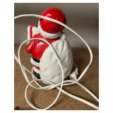 Holiday Collectibles Lot: Santa Figurines, Avon Ceramic Tree, Cheerful Reflections Box, Red Glassware