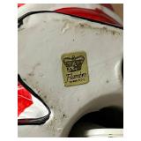 Holiday Collectibles Lot: Santa Figurines, Avon Ceramic Tree, Cheerful Reflections Box, Red Glassware