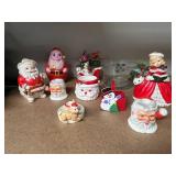 Vintage Christmas Ceramic Collection with Santa and Napco Caroler Planter, 1950s-1960s