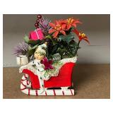 Vintage Christmas Ceramic Collection with Santa and Napco Caroler Planter, 1950s-1960s