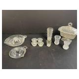 Collection of Vintage Pressed Glass Kitchenware and Tableware Pieces