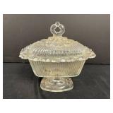Collection of Vintage Pressed Glass Kitchenware and Tableware Pieces