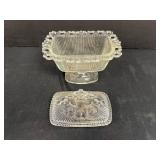 Collection of Vintage Pressed Glass Kitchenware and Tableware Pieces