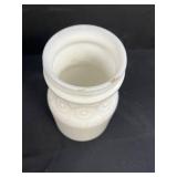 Collection of Vintage Glass Oil Lamps, Compote, Milk Glass Vase, and Candle Holders