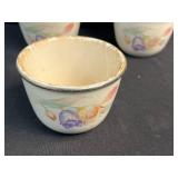 Vintage Mixed American Pottery Dishware Collection Buffalo, Homer Laughlin, Canwood, Cups and Plates