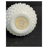 Vintage Milk Glass Hobnail Collection with Pedestal Bowl, Vases and Avon Decanter