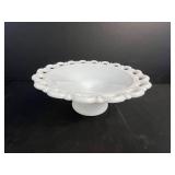 Vintage Milk Glass Hobnail Collection with Pedestal Bowl, Vases and Avon Decanter